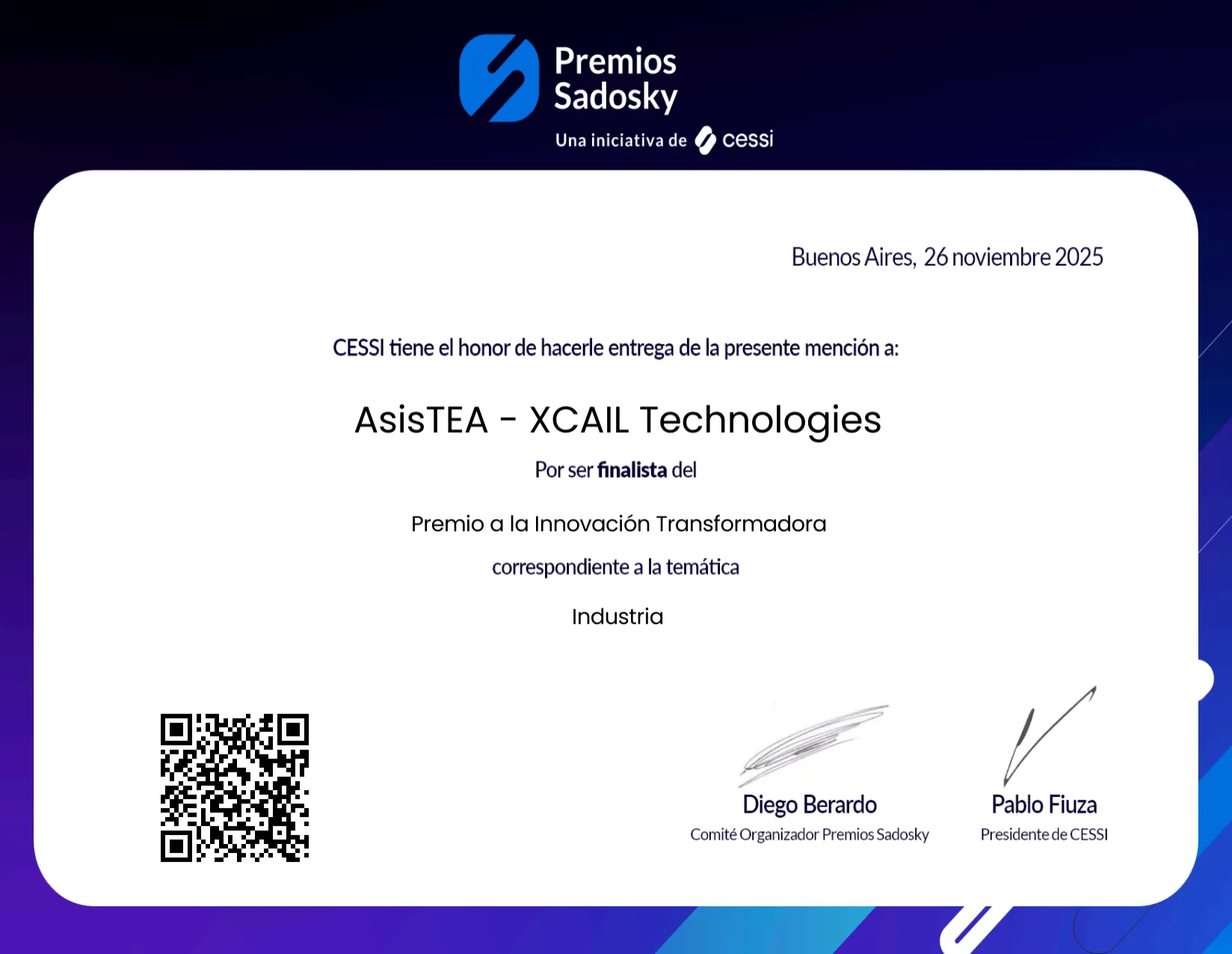 Certificado Innovación Transformadora